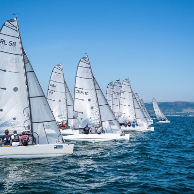 Yachts sailing in belfast lough